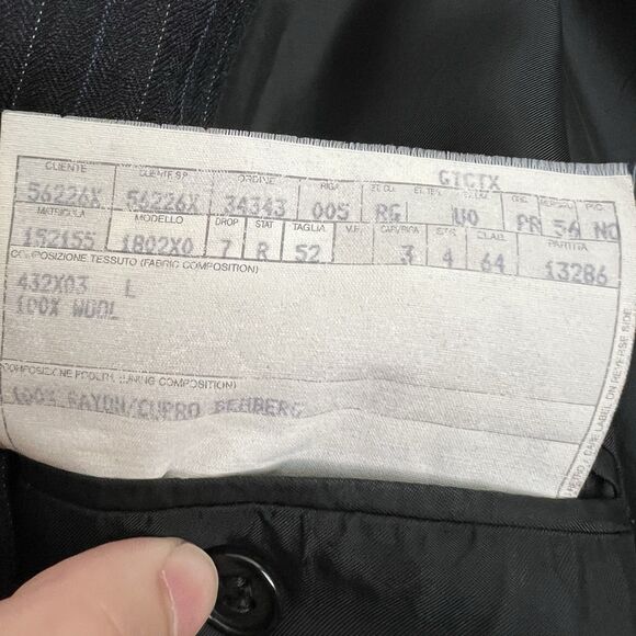 Romeo Gigli Mens Pinstripe Suit Jacket Size 42 R 52 IT - Picture 6 of 11